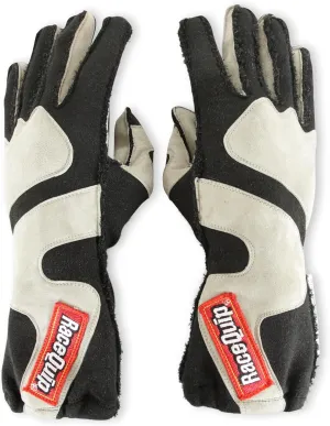 RaceQuip® 356606RQP 356 Series Driving Gloves - SFI 3.3/5 - Black/Gray - XL