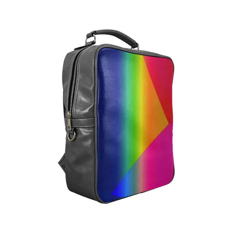 Rainbow Leather Carry-On Backpack Bag