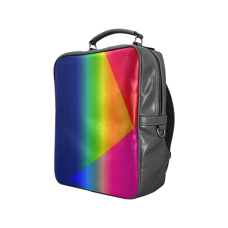 Rainbow Leather Carry-On Backpack Bag
