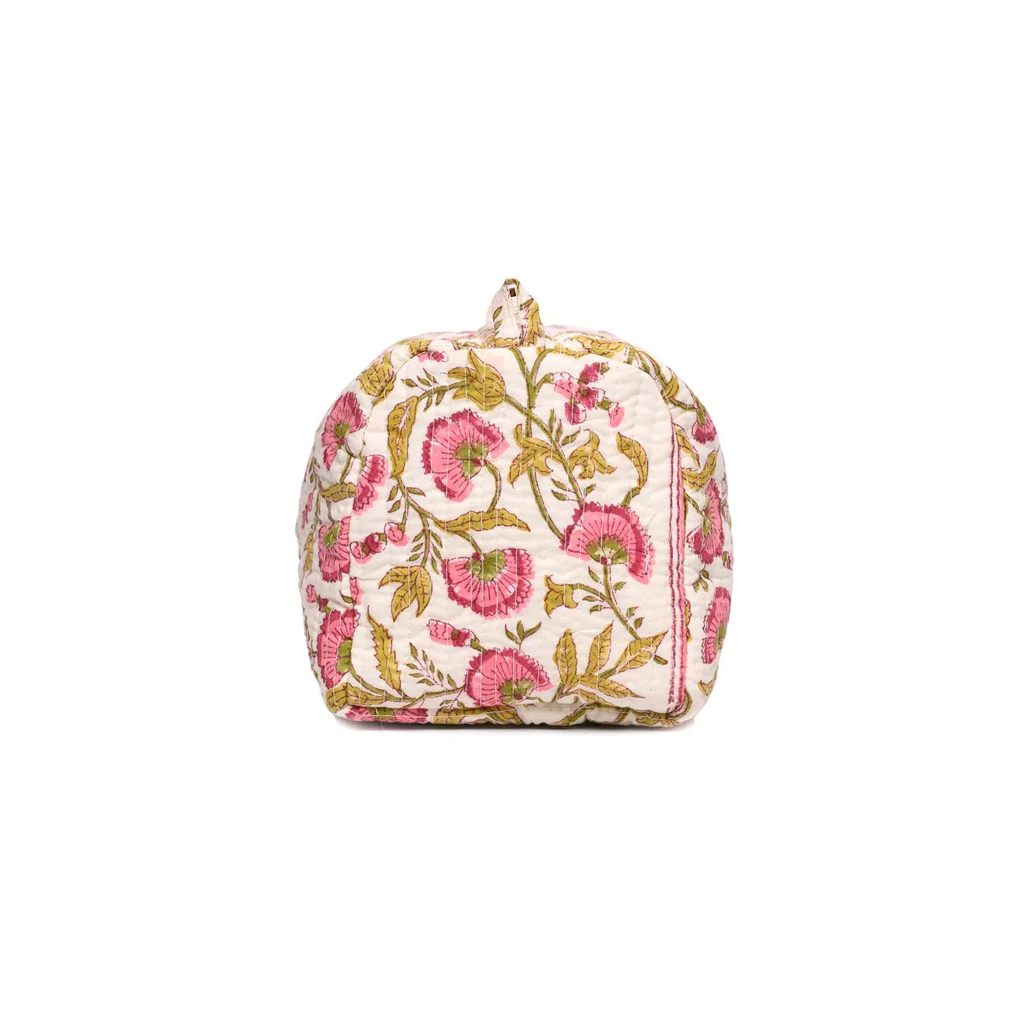 RANGOON CREEPER PINK QUILTED TOILETRY POUCH