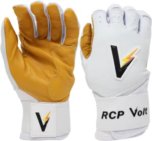 RCP Volt Baseball and Softball Batting Gloves – Rip and Tear Resistant – Reinforced Crotch, Super Grip Extended Cuff, Padded Protection, Adjustable Sizes, Guantes de bateo