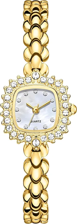 Reginald Luxury Watch for Women WristWatches Diamond Square Small Dial Bracelet Watch Casual Quartz Watch Fashion Ladies Watch