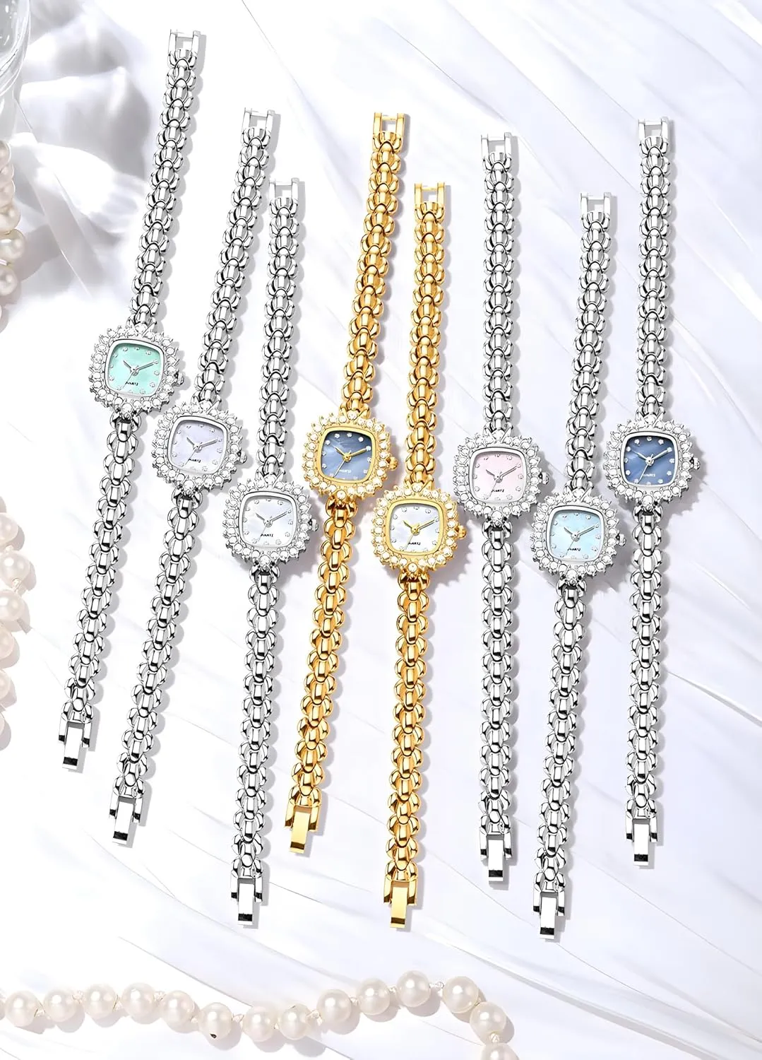 Reginald Luxury Watch for Women WristWatches Diamond Square Small Dial Bracelet Watch Casual Quartz Watch Fashion Ladies Watch