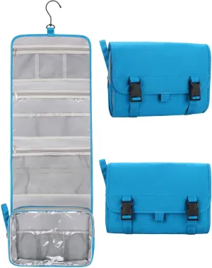 Relavel Travel Hanging Toiletry Bag for Men Women Travel Kit Shaving Bag Waterproof Large Makeup Bag Wash Bag Makeup Organizer Cosmetic Case for Bathroom Shower Black (Extra Large Blue)