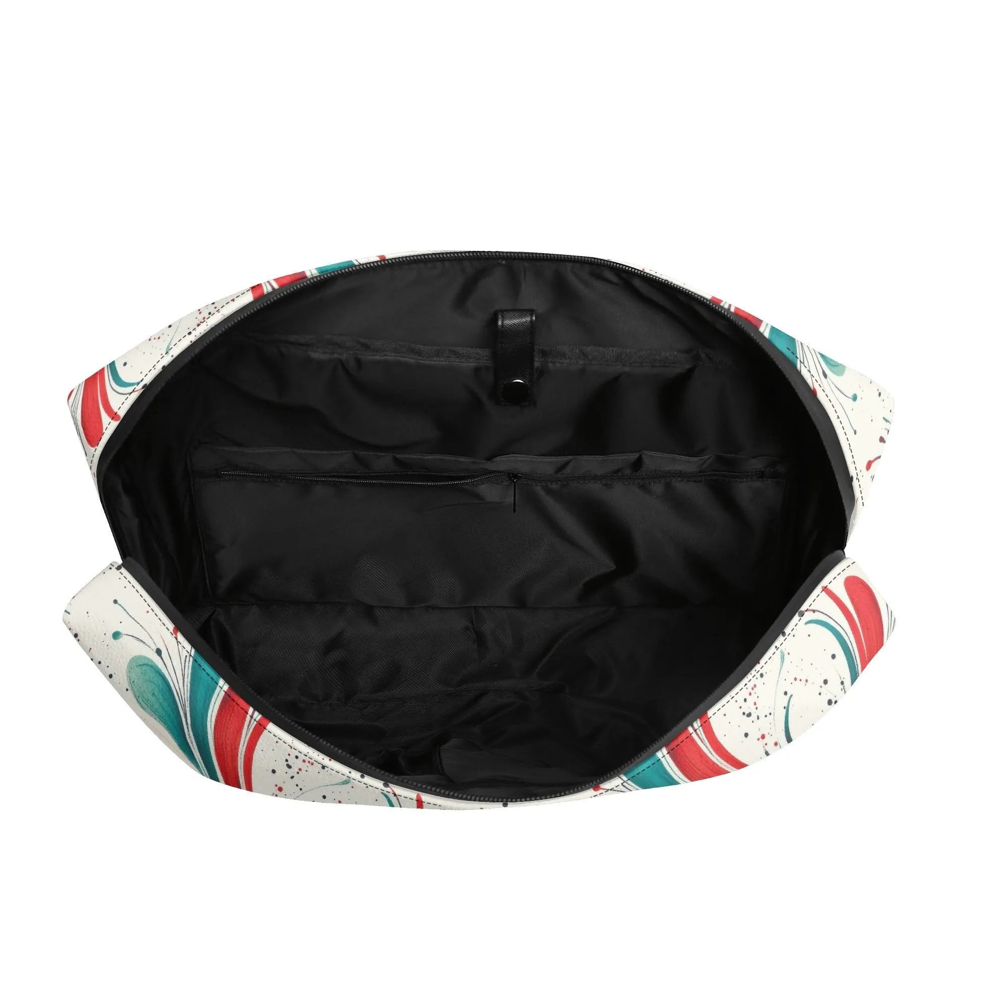 Retro Sprinkles & Blooms | Faux Leather Briefcase | Business Laptop Bag – Classic, Durable, Water-Resistant