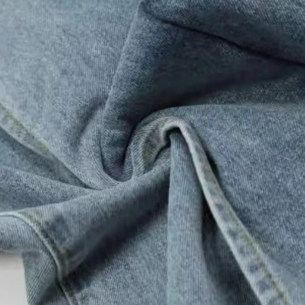 Reverse Design Patchwork Washed Jeans