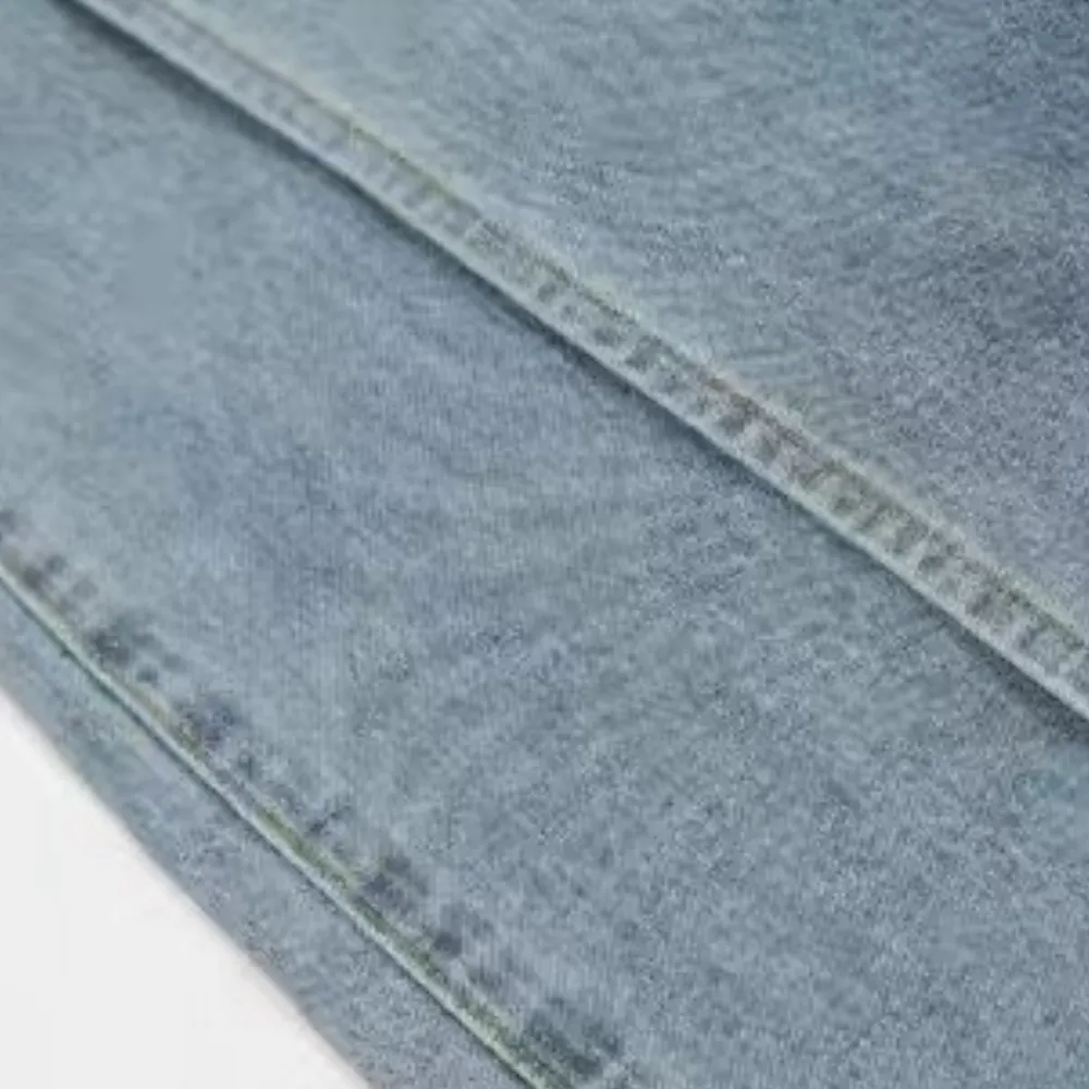 Reverse Design Patchwork Washed Jeans