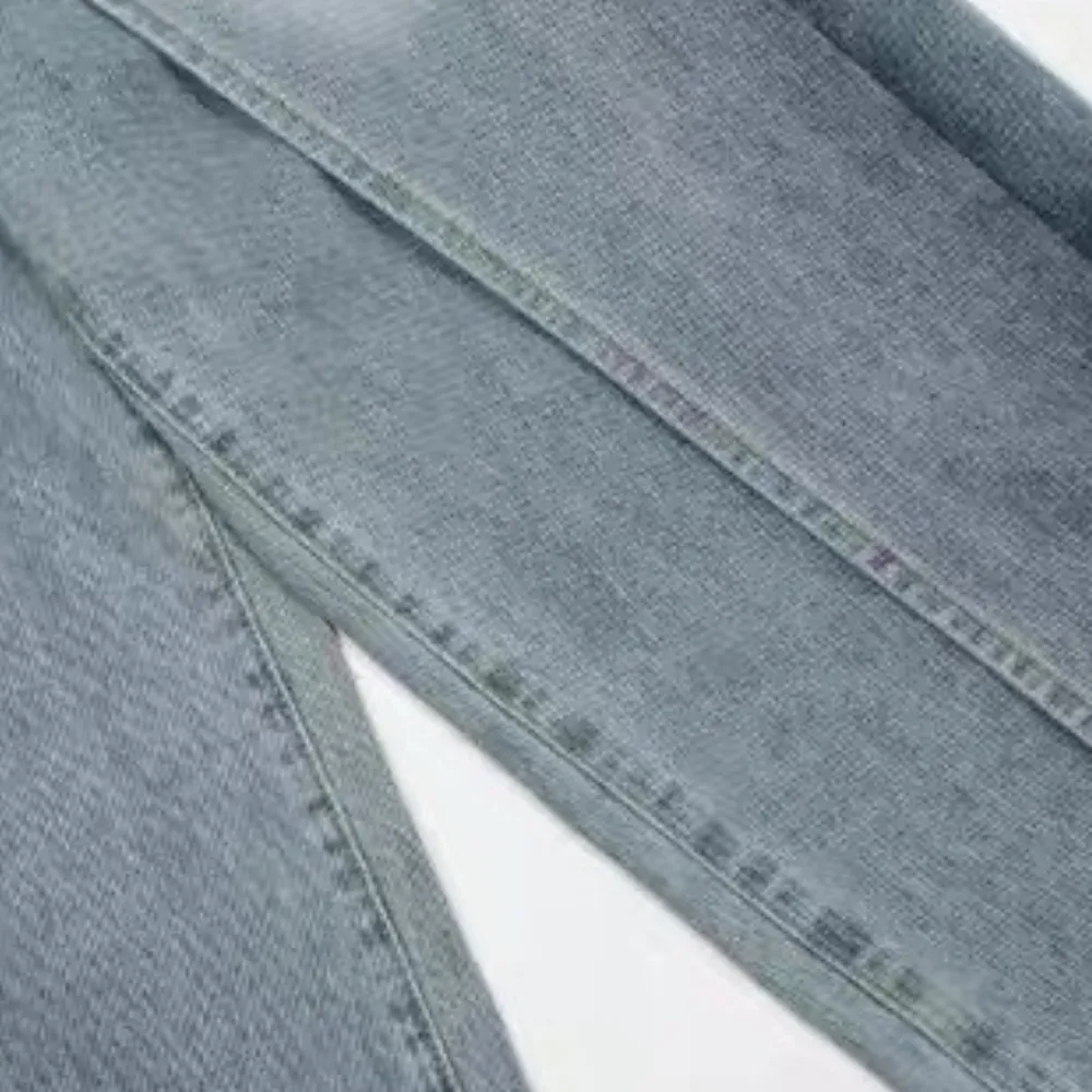 Reverse Design Patchwork Washed Jeans