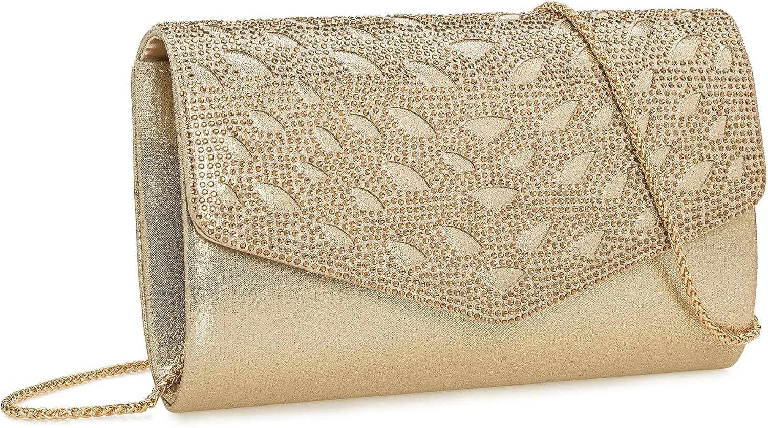 Rhinestones Embellished Evening Bag Dressy Formal Purse Wedding/Party/Prom Cocktail Clutch for Women