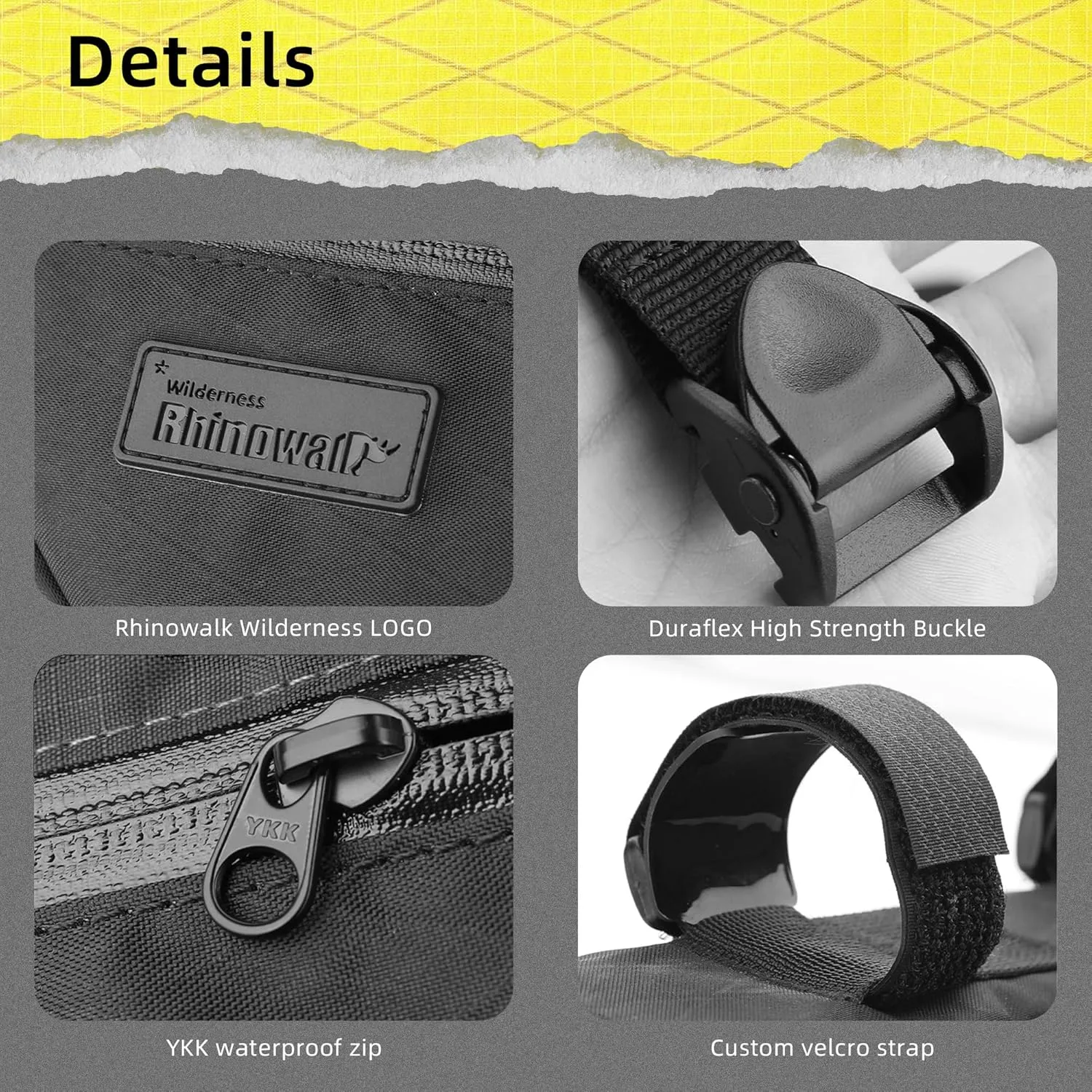 Rhinowalk Bicycle Front Frame Bag Bike Under Top Tube Triangle Bag 2.9L Cycling Accessories Nylon Pack Pouch for MTB Road Bike Cycling Commuting and Outdoor Adventures