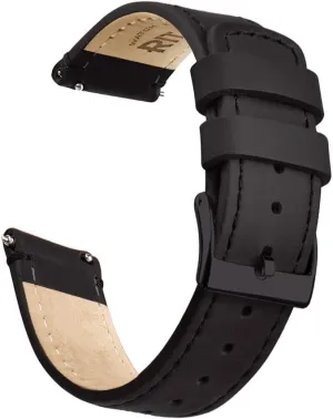 Ritche Christmas Gift Quick Release Leather Watch Band Leather Watch Strap 18mm 19mm 20mm 21mm 22mm 23mm or 24mm for Men and Women, White Elephant Gifts, Stocking Stuffers For Men