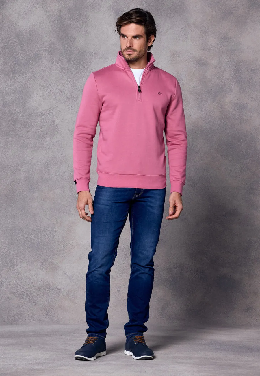 Rivet & Denim 1/4 Zip Flux Knit | Rose