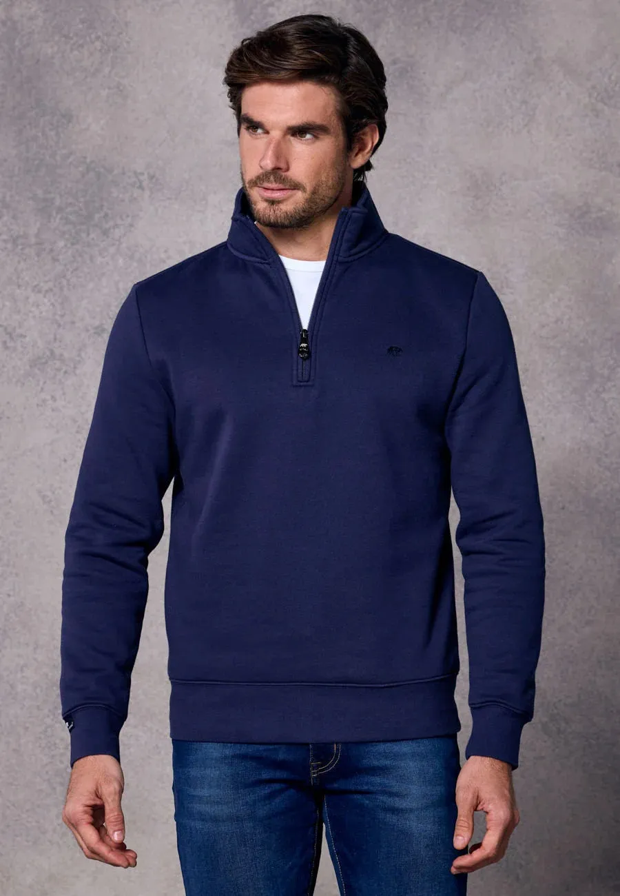 Rivet & Denim Flux Half Zip Sweatshirt - Navy