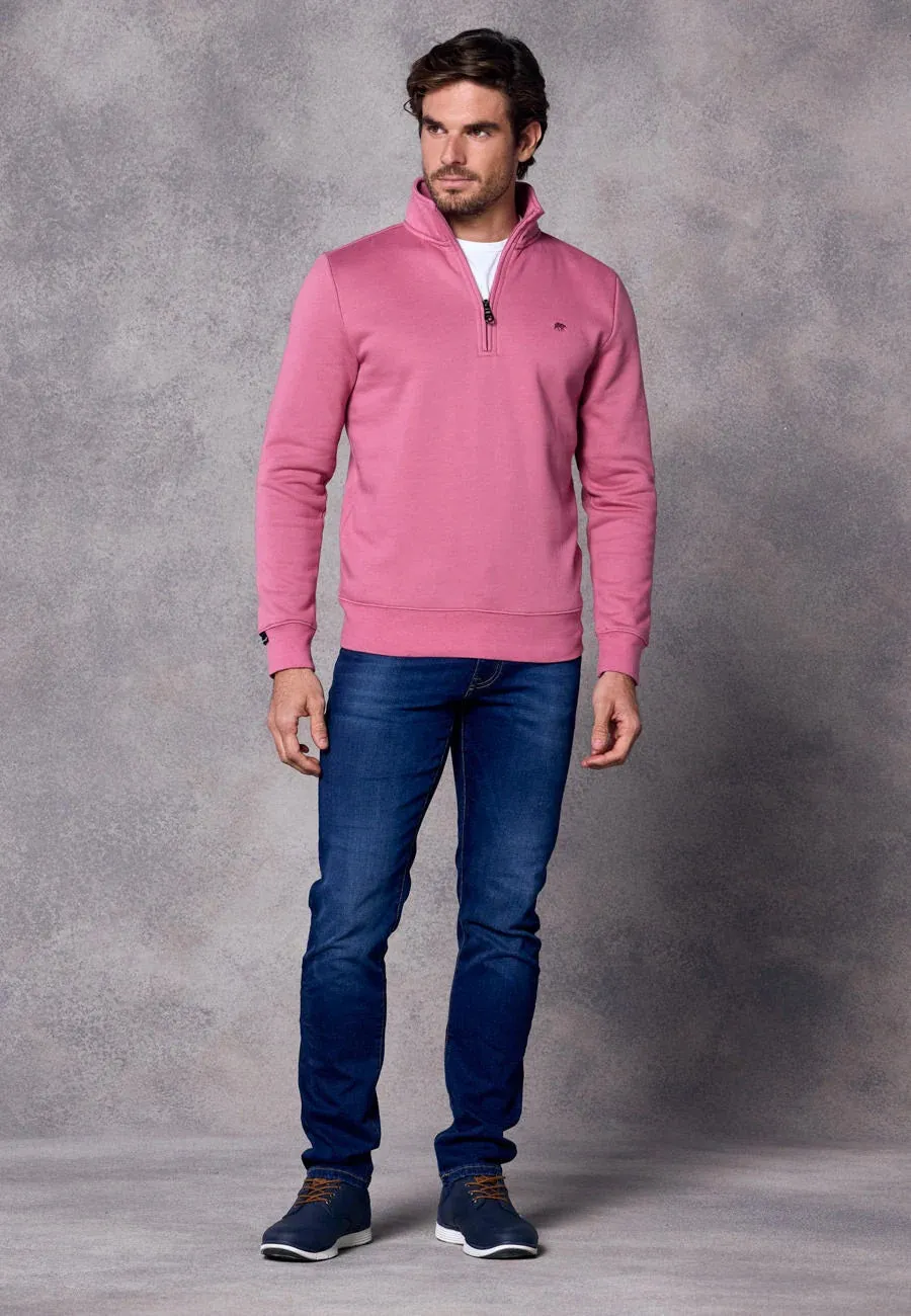 Rivet & Denim Flux Half Zip Sweatshirt - Rose