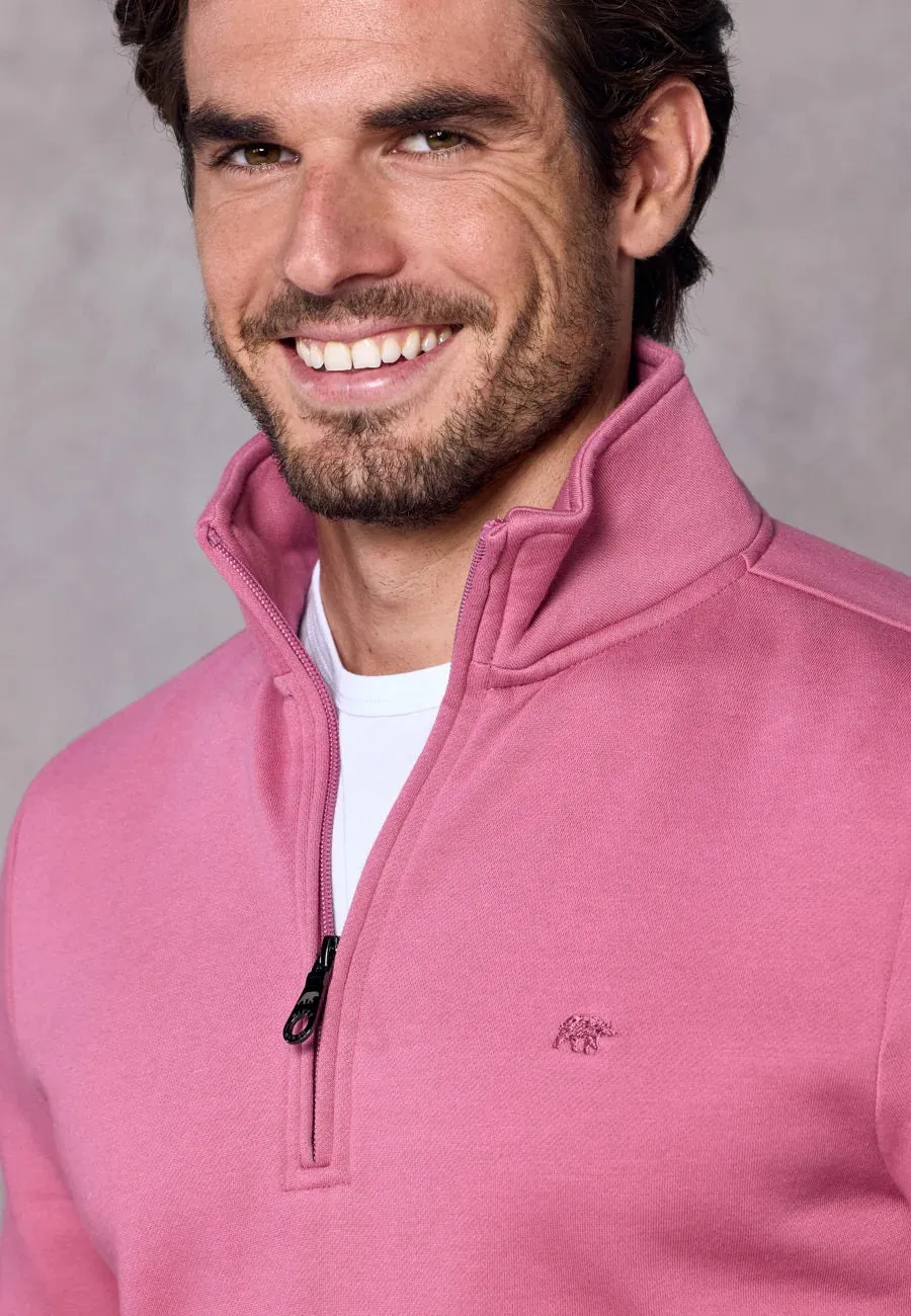 Rivet & Denim Flux Half Zip Sweatshirt - Rose