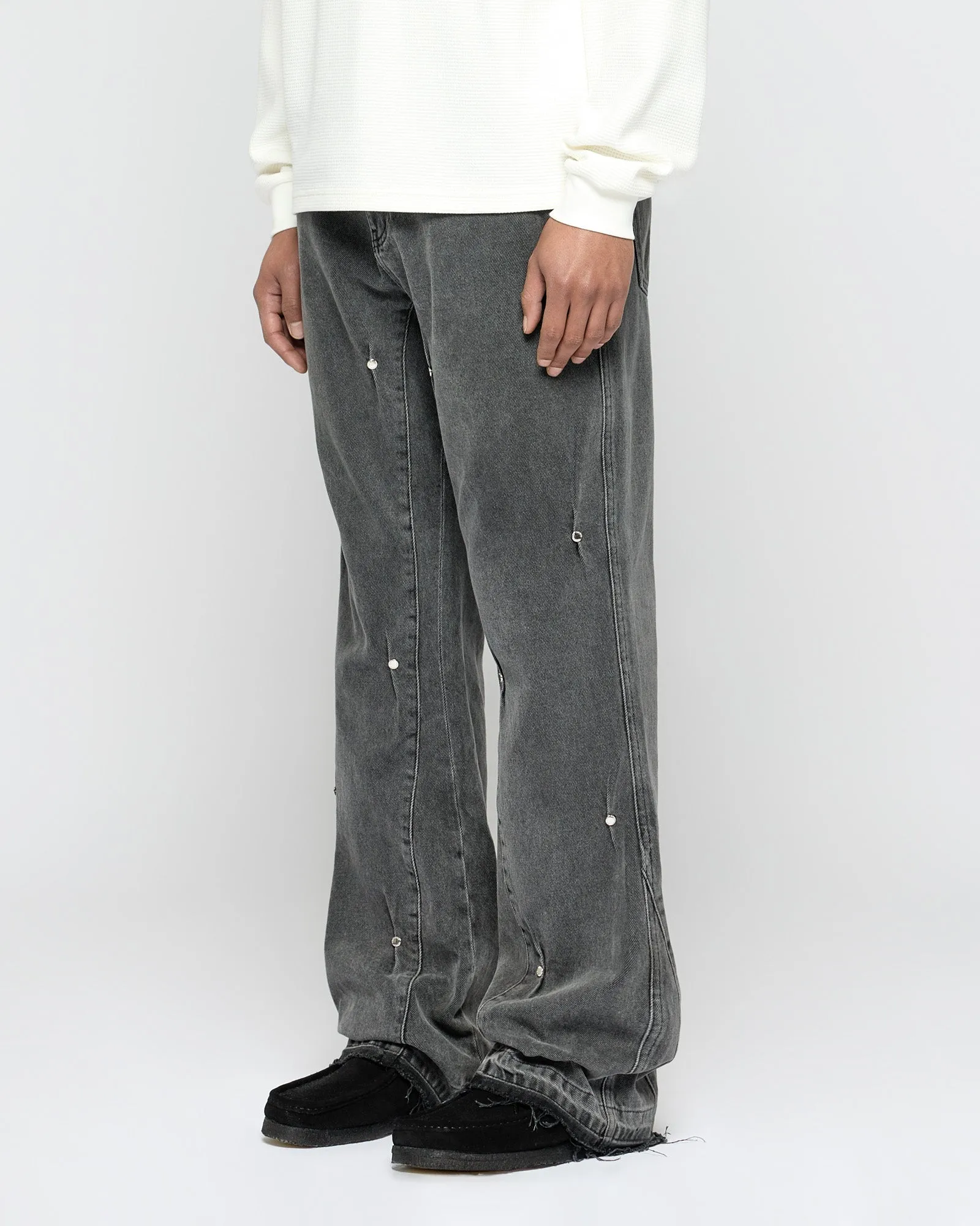 Rivet Flared Denim