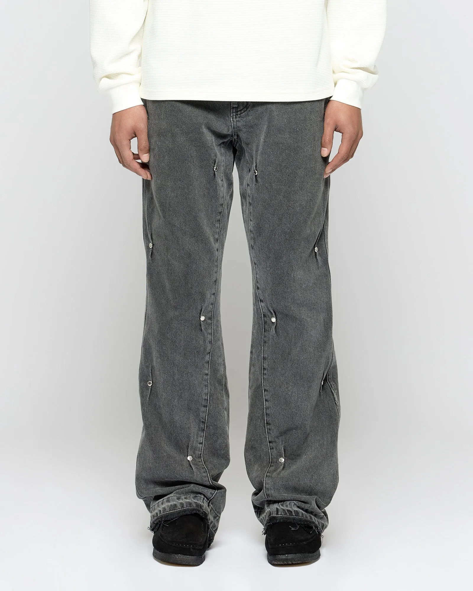 Rivet Flared Denim