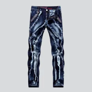 Rivet pocket embellished men jeans