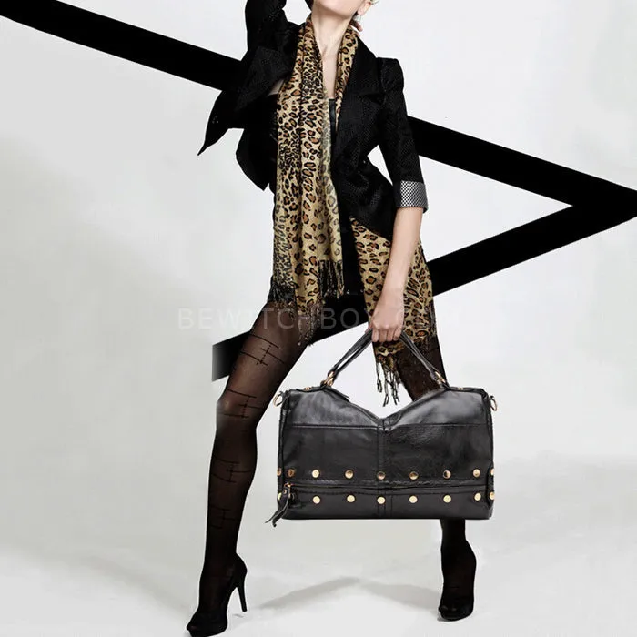 Rivet sheepskin handbags