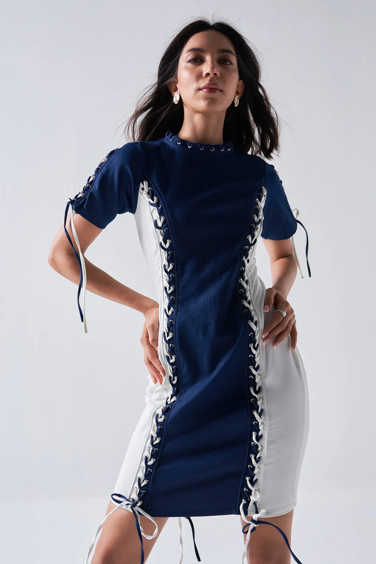 Rivot- Denim Block Dress
