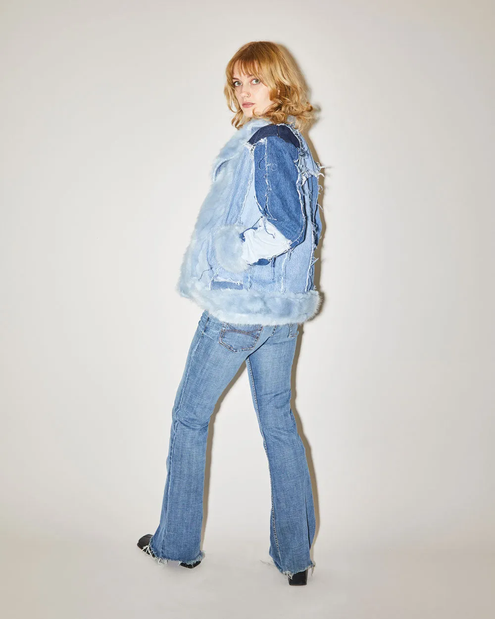 Rokit Originals Phoebe Patchwork Denim Jacket - S/M