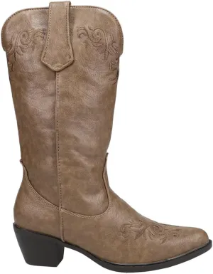 ROPER Womens Brooklyn Round Toe Casual Boots Mid Calf Low Heel 1-2" - Beige