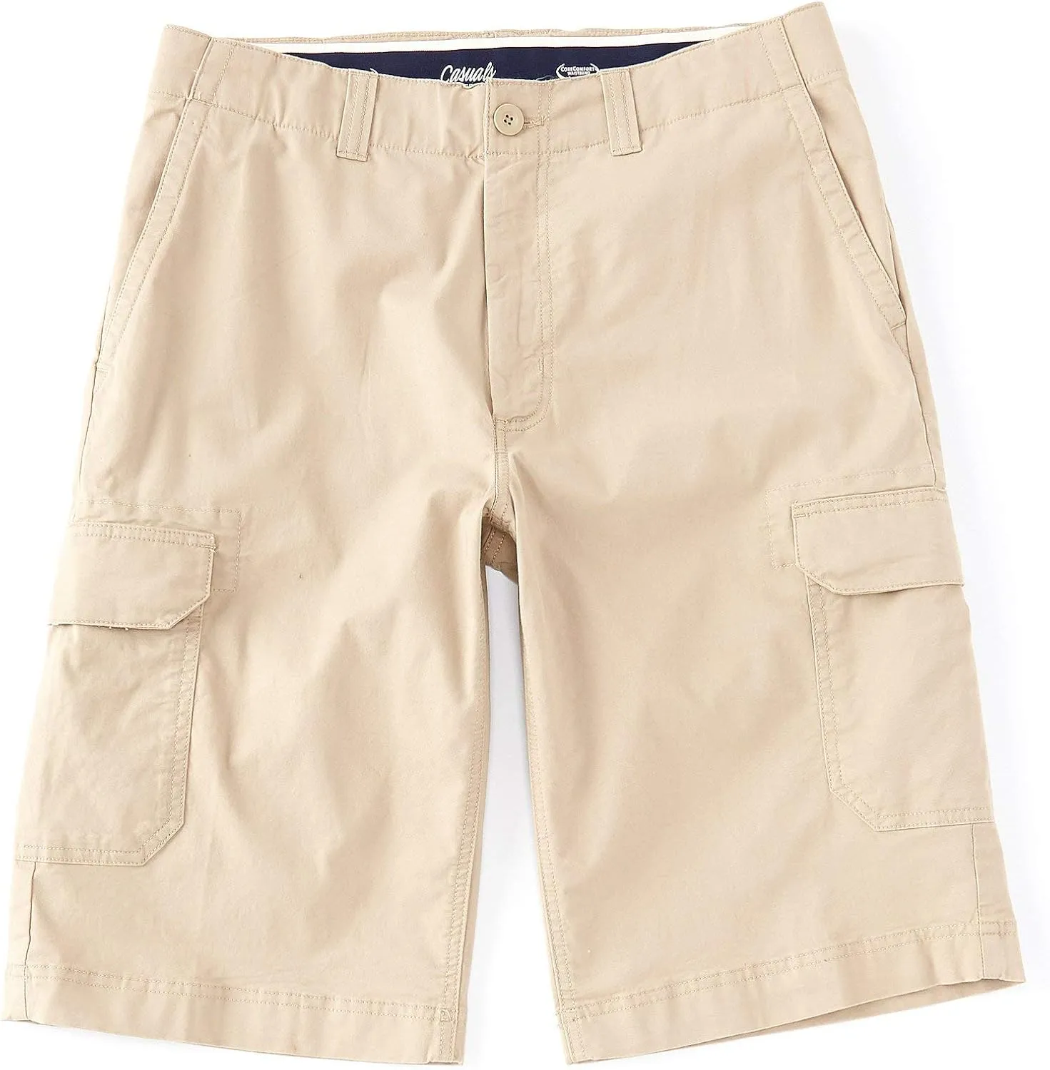 Roundtree & Yorke CoreComfort 11" Inseam Washed Utility Cargo Shorts S95HR330, S95HR330B (KHAKI-25B, 50)