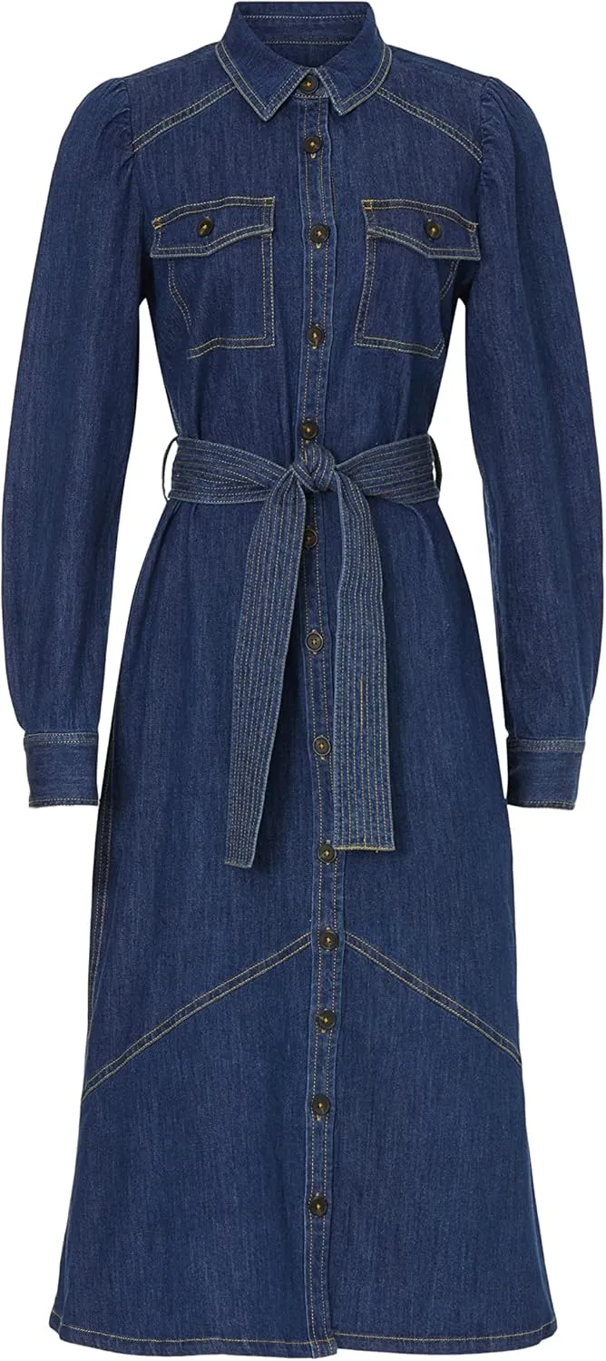 RTR Design Collective Denim Tie Front Dress