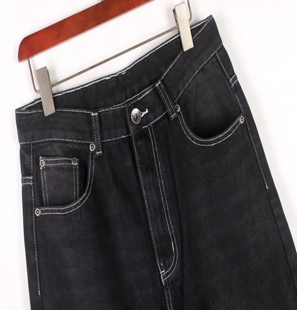Ruiatoo Men's Classic Baggy Jeans Daily Loose Denim Jeans Hip Hop Dance Jogging Long Casual Pants