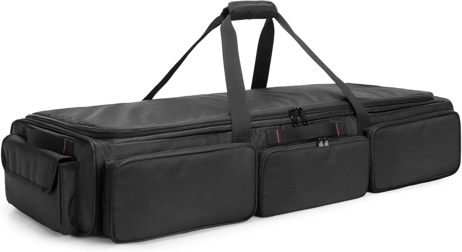 SAMDEW Underseat Storage Bag Fit for SuperCrew Cab, Truck Under Seat Organizer with 4 Detachable Inner Dividers & Anti-slip Bottom for Full Size Trucks, Black
