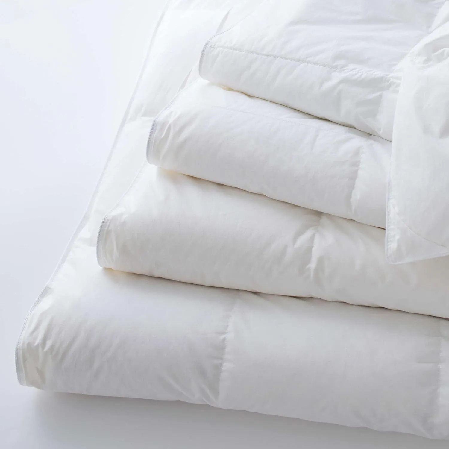 Savasana Baffle Box Duvet Insert, King Size, White Solid Pattern