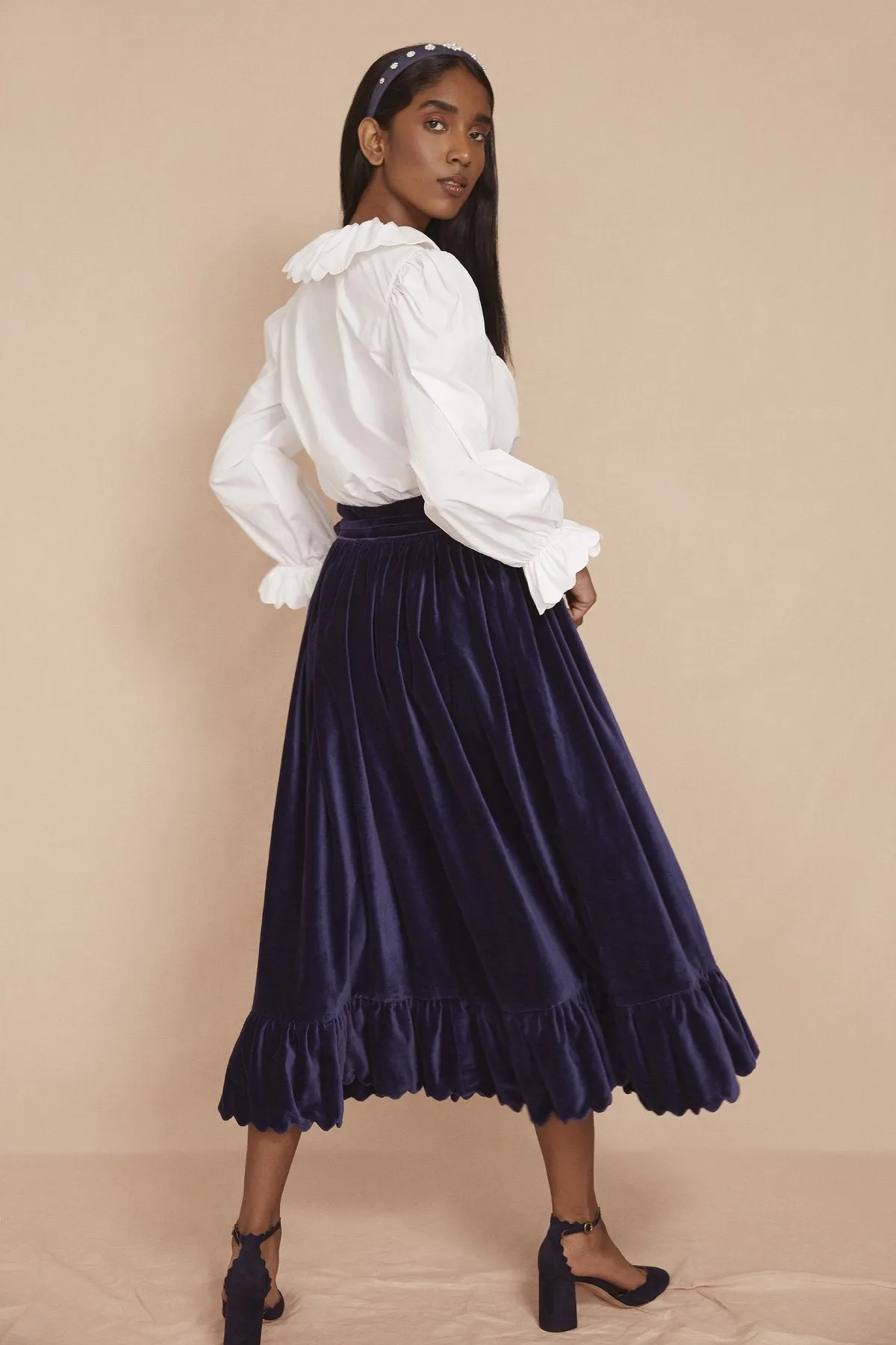 Scallop Skirt - Velvet