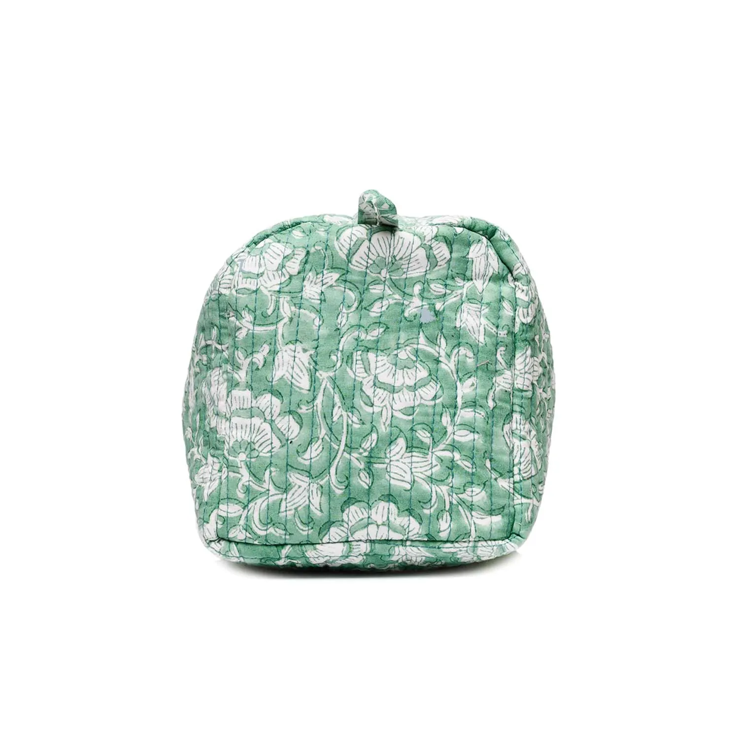 SEA GREEN HYDRA QUILTED TOILETRY POUCH
