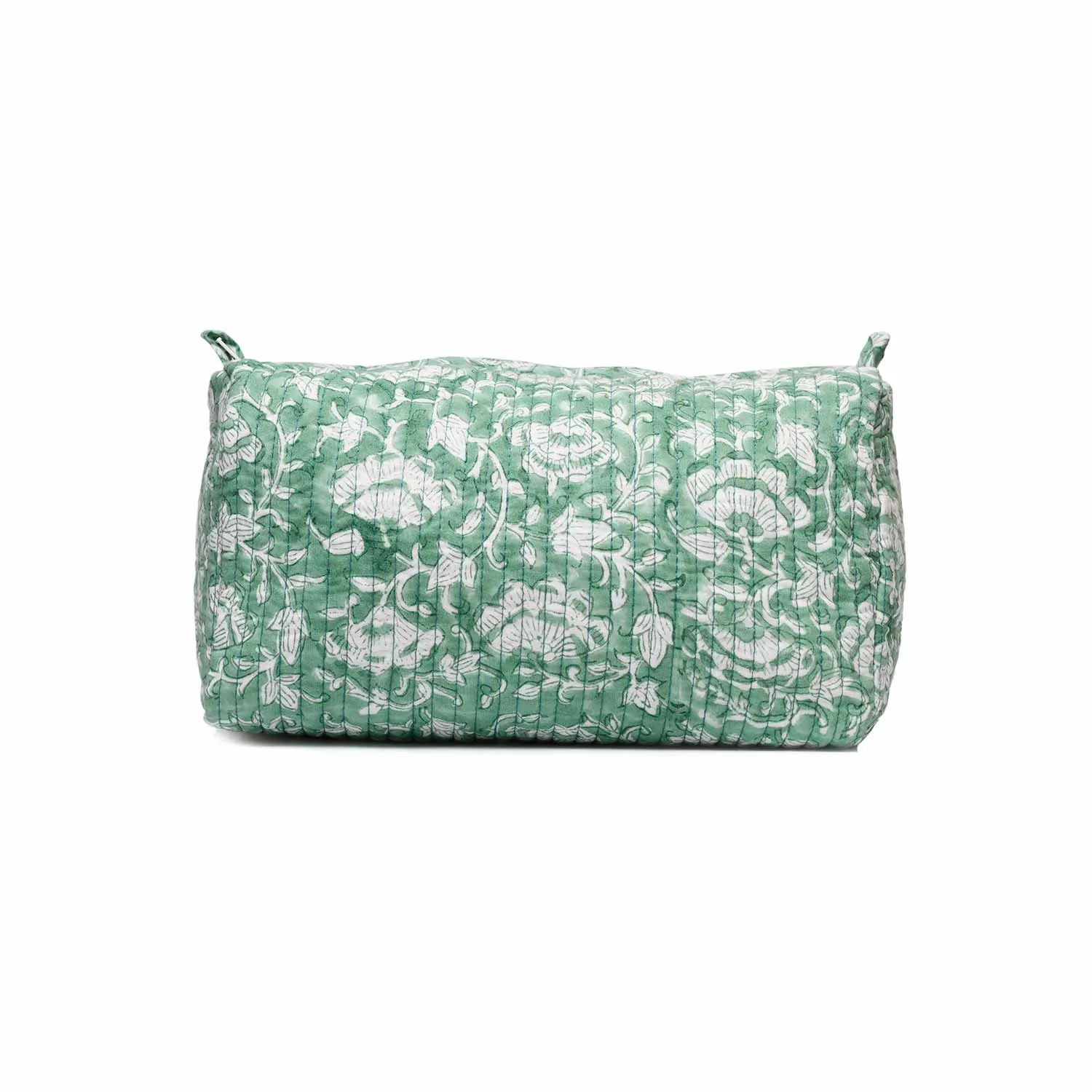 SEA GREEN HYDRA QUILTED TOILETRY POUCH