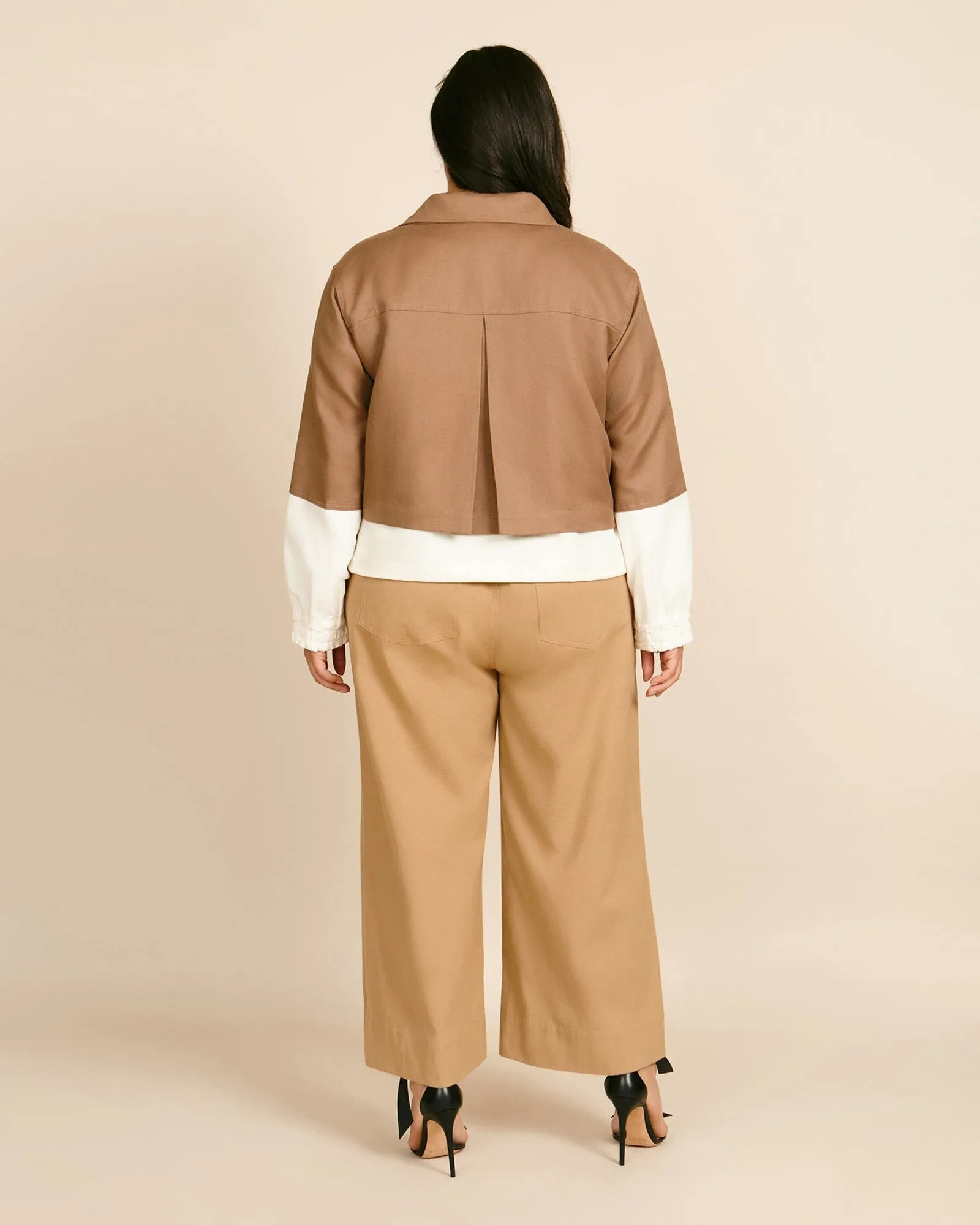 Selva Cropped Windbreaker | Camel