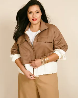 Selva Cropped Windbreaker | Camel