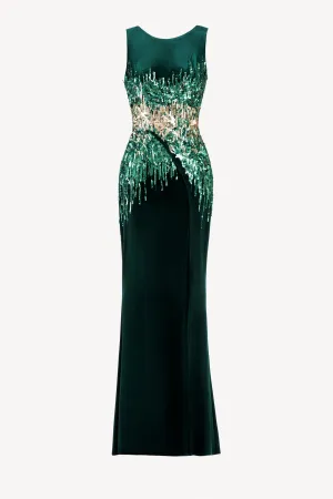 Sequin velvet dress