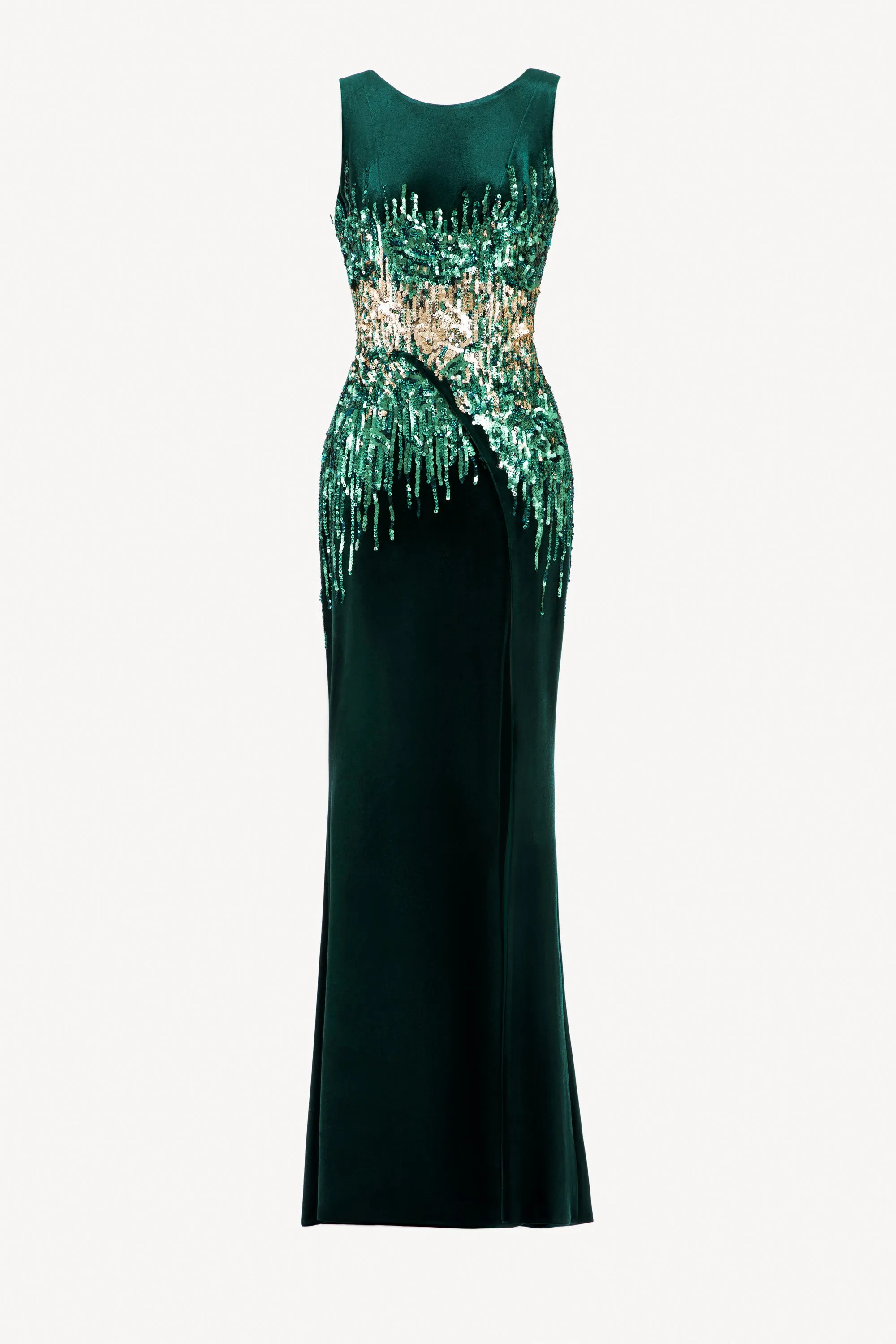 Sequin velvet dress