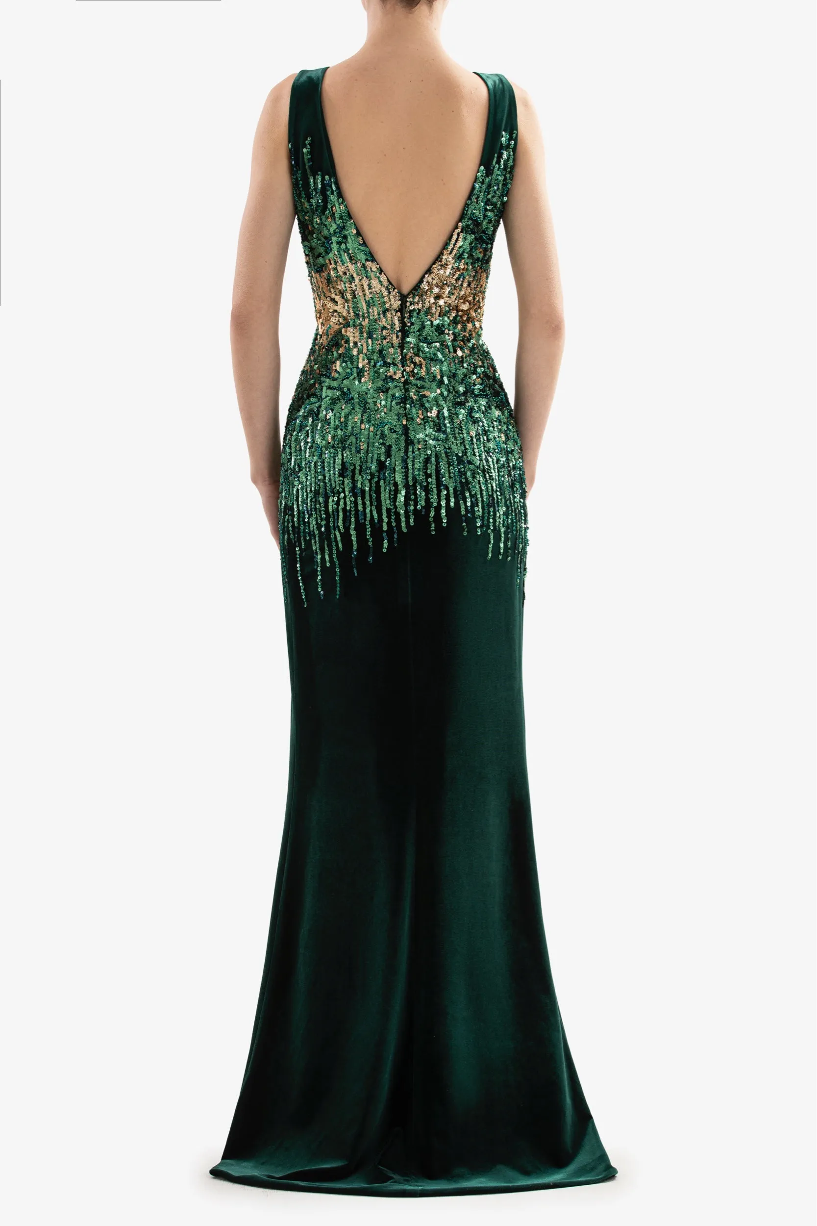 Sequin velvet dress