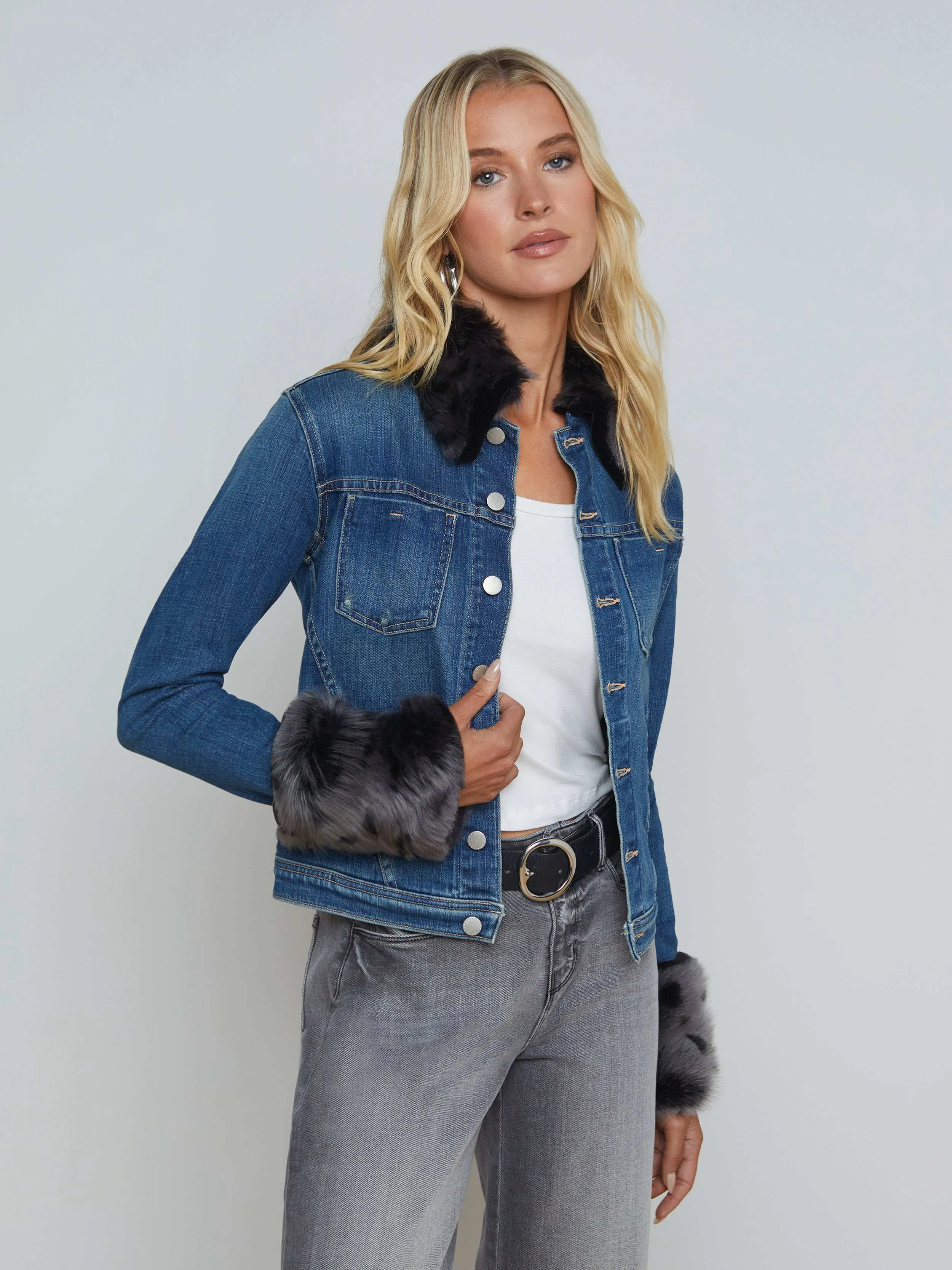 Shea Shearling Denim Jacket