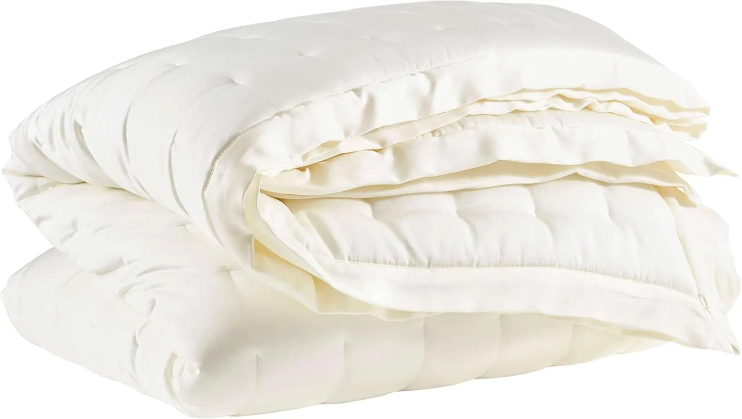 Silken Solid Ivory Puff Blanket, Twin Size, Ivory Solid Pattern