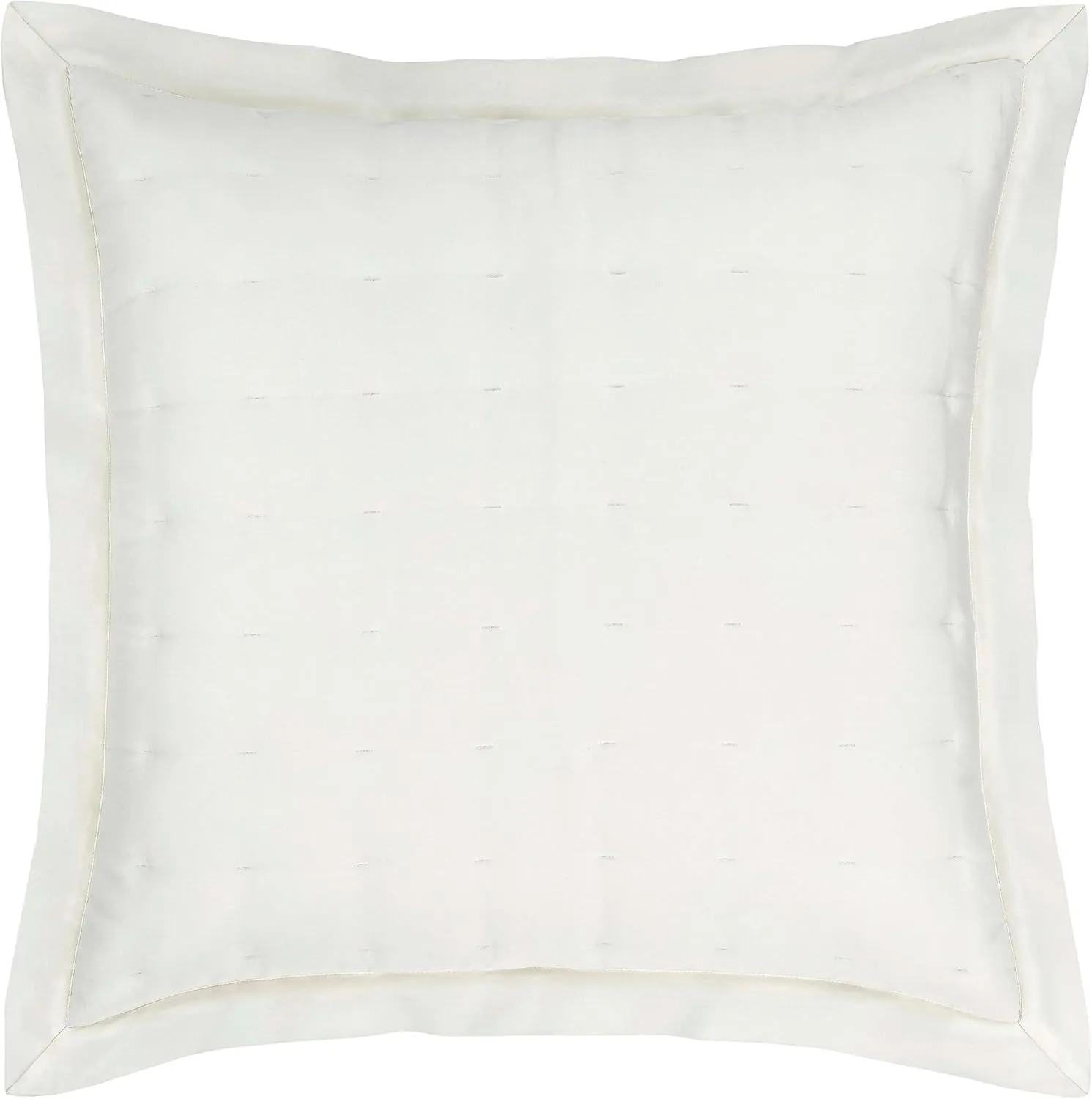 Silken Solid Ivory Puff Sham, Euro Size, Ivory Solid Pattern