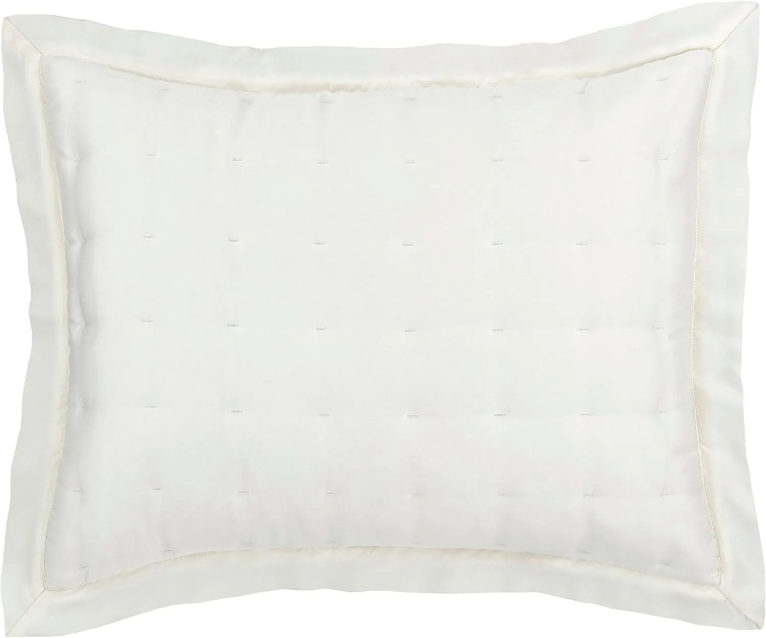 Silken Solid Ivory Puff Sham, Euro Size, Ivory Solid Pattern