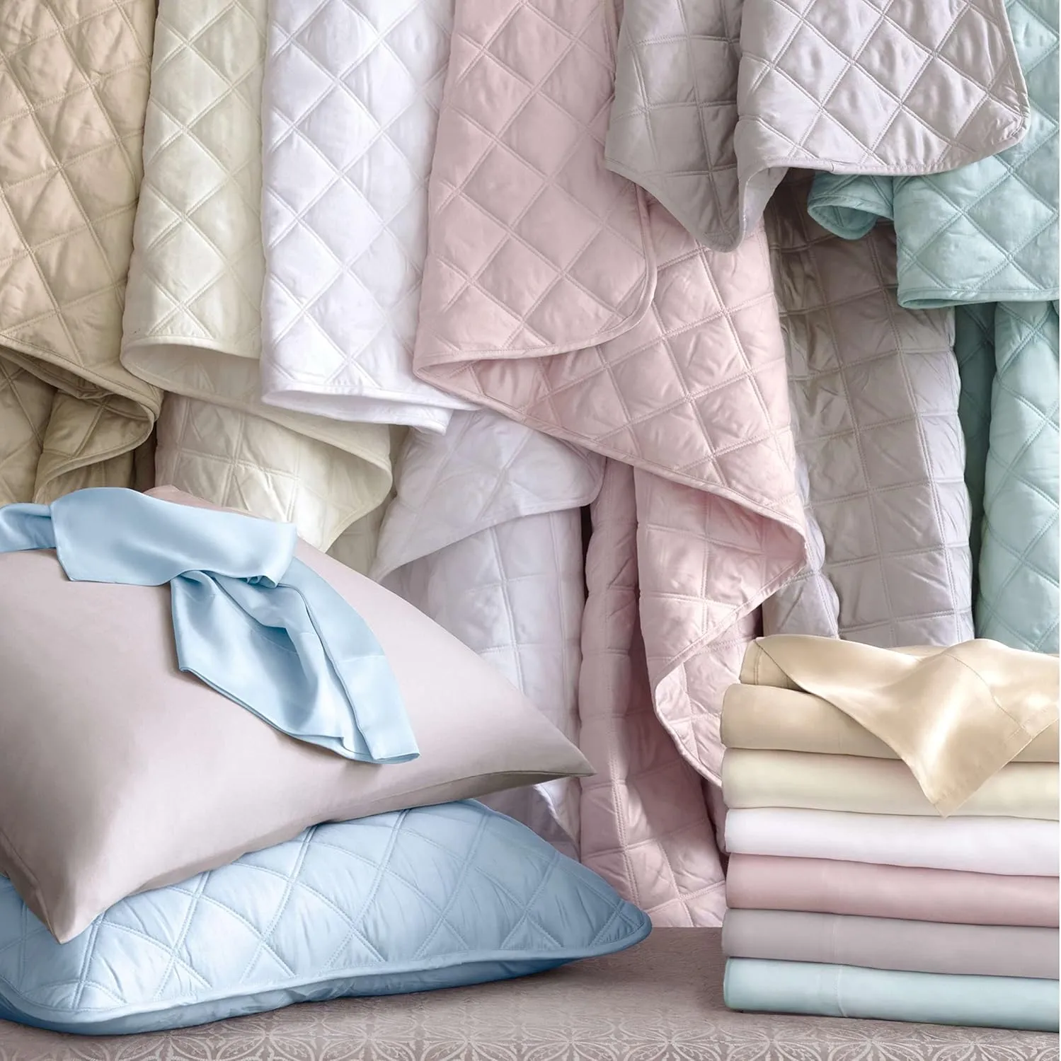 Silken Solid White Sheet Set, King Size, White Solid Pattern