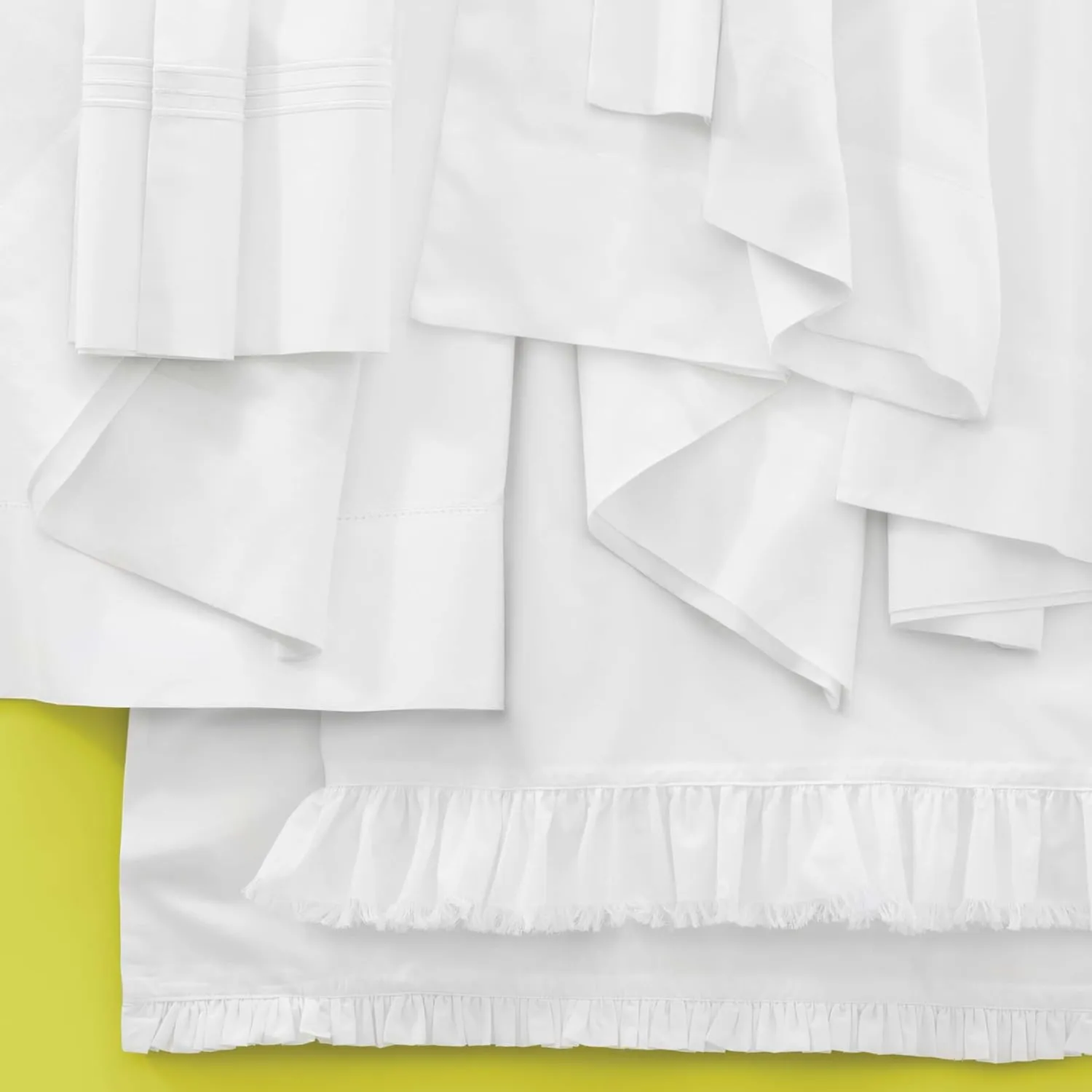 Silken Solid White Sheet Set, King Size, White Solid Pattern