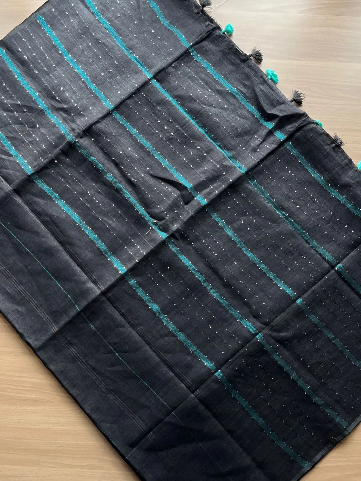 Simple Linen Saree -14483