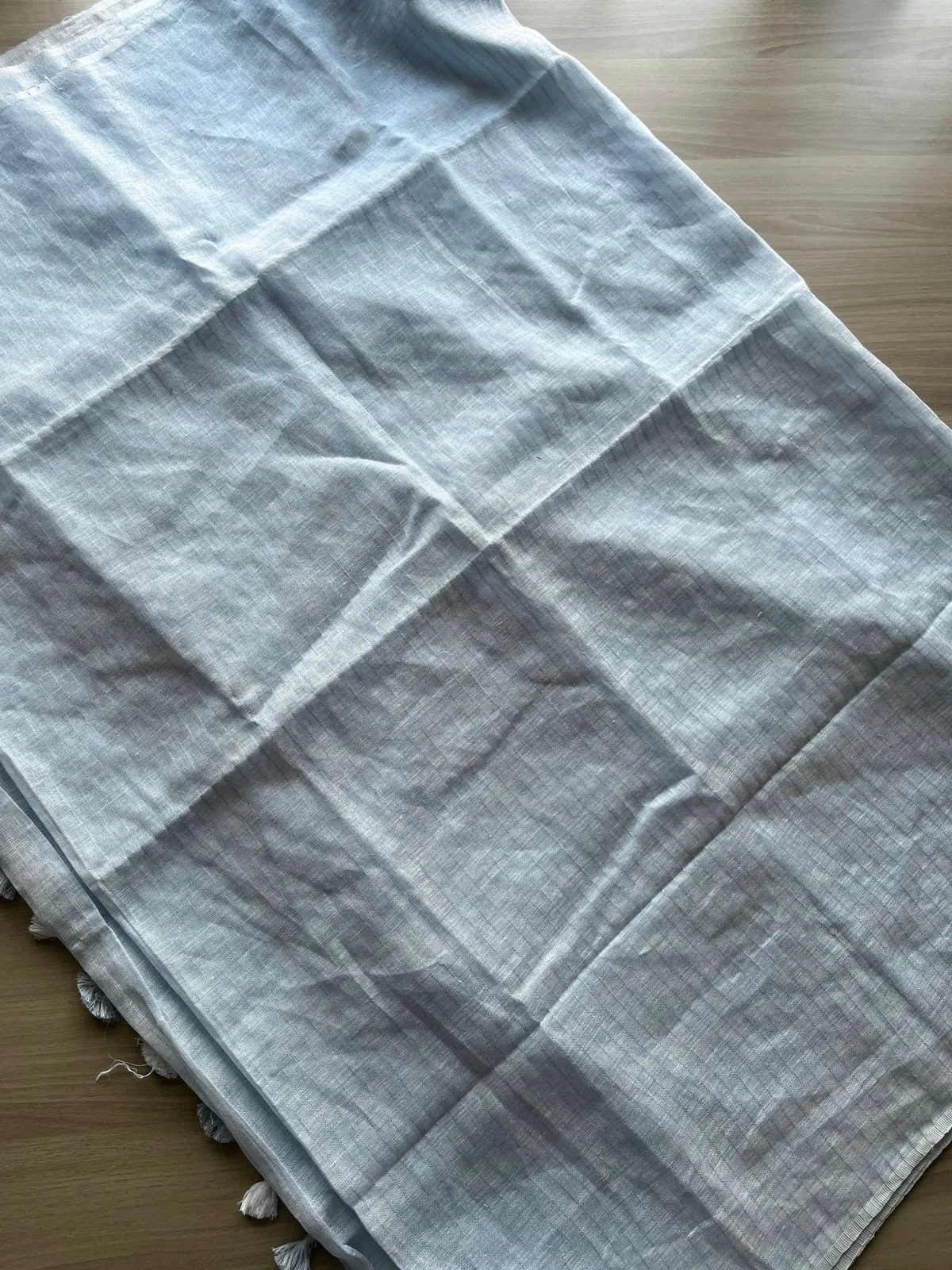 Simple Linen Saree -15470