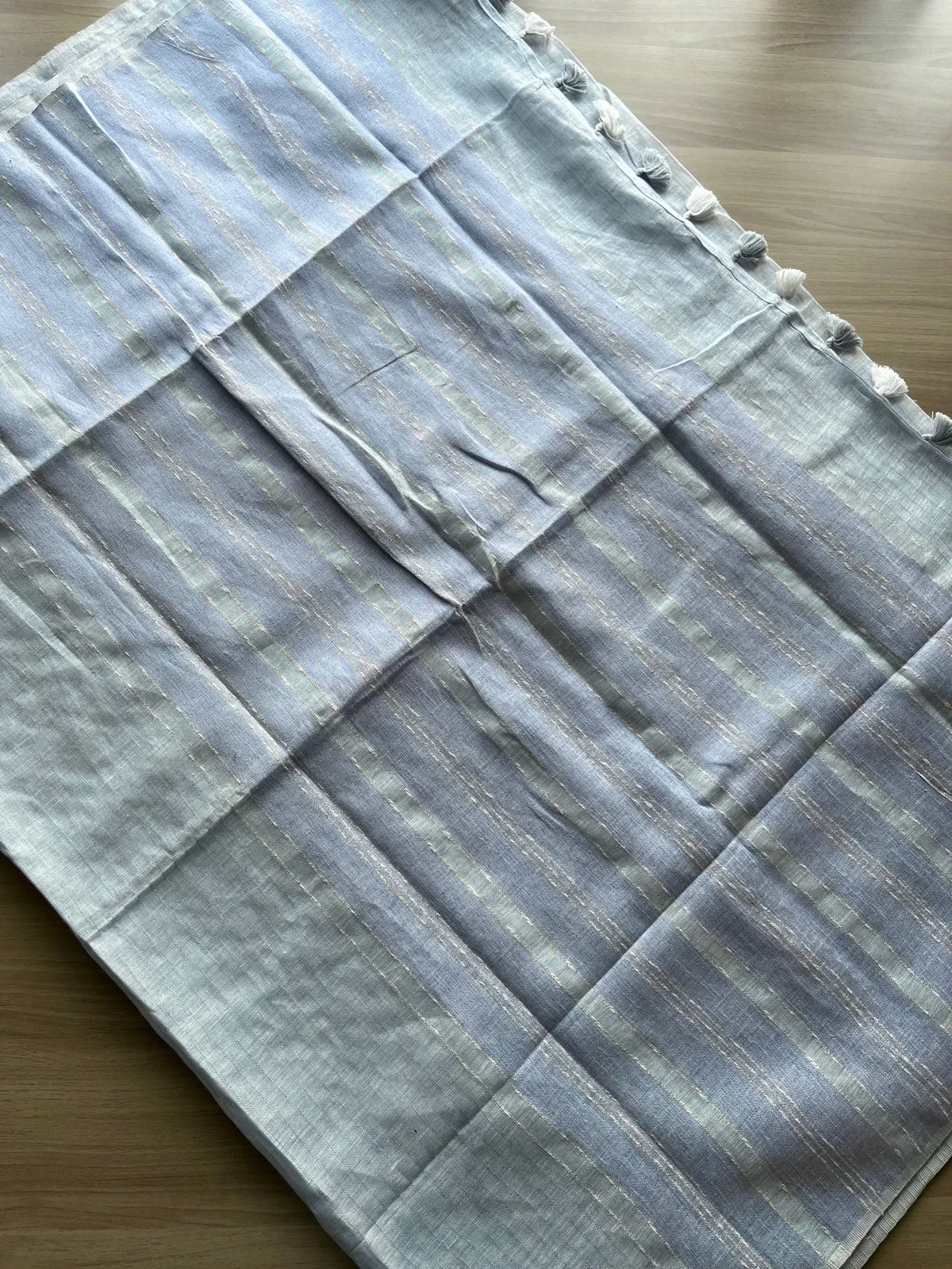 Simple Linen Saree -15470