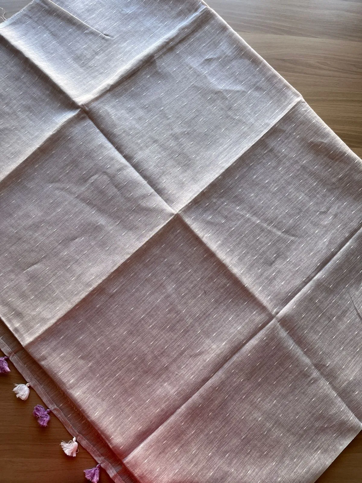 Simple Linen Saree -15518