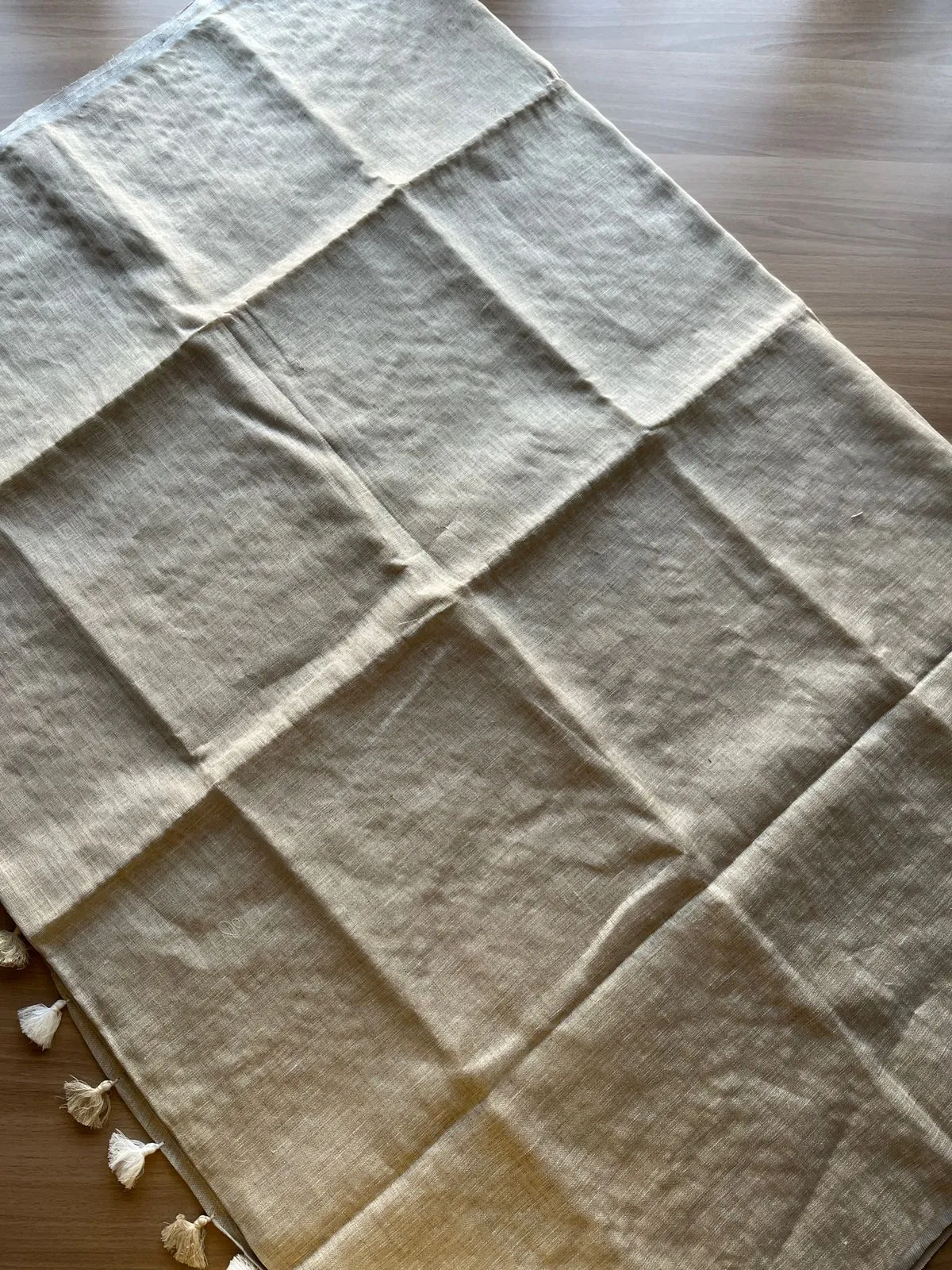 Simple Linen Saree -15540